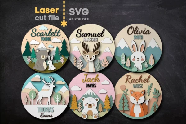 Paquete De Letreros Con Nombre De Bebe Creativo Digital